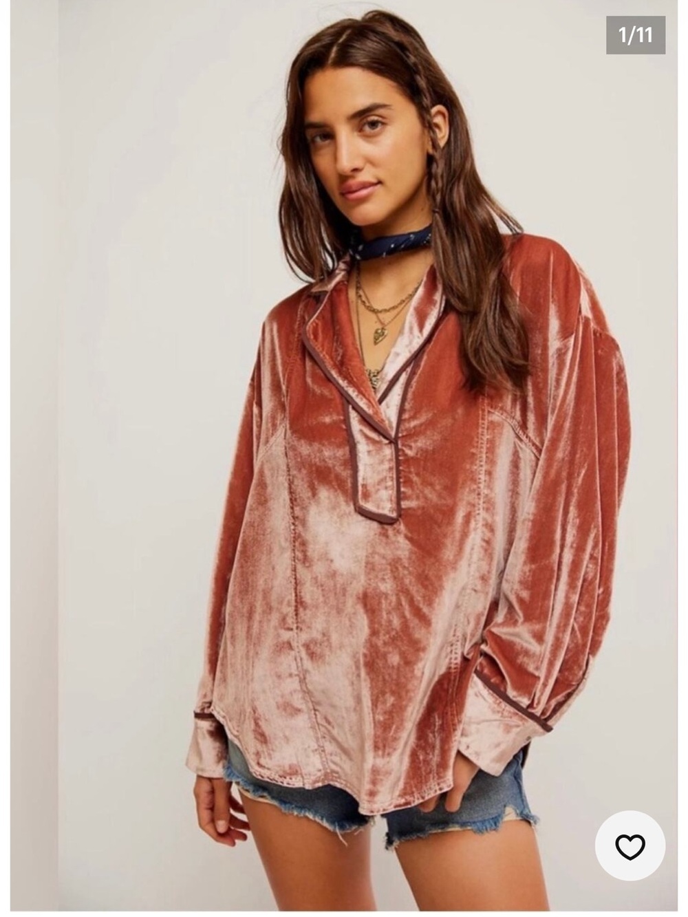 We The Free Luxy Velvet Shirt by Free People